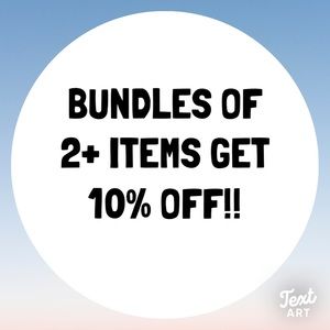 Bundles get 10% off!